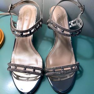 Caparros Metallic Strappy Sandals